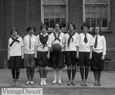 1925 Hine Junior High School girls basket ball team teenagers gym clothes