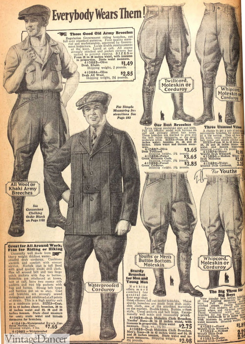 1920s Men's Workwear, Casual Clothes