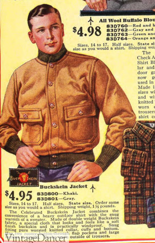 1925 mens Buckskein jacket casual jacket