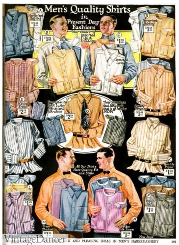 1920s Men&#8217;s Shirts and Collars History, Vintage Dancer