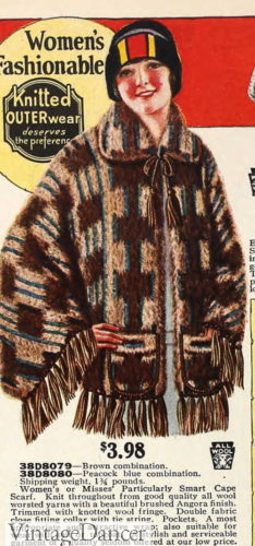 1925 cape poncho shawl