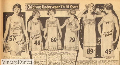 1920s teen girls lingerie underwear