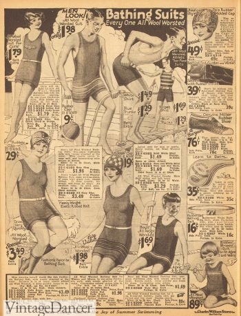 1926 Swimsuits for the entire family- mens, womens children boys girls kids baby