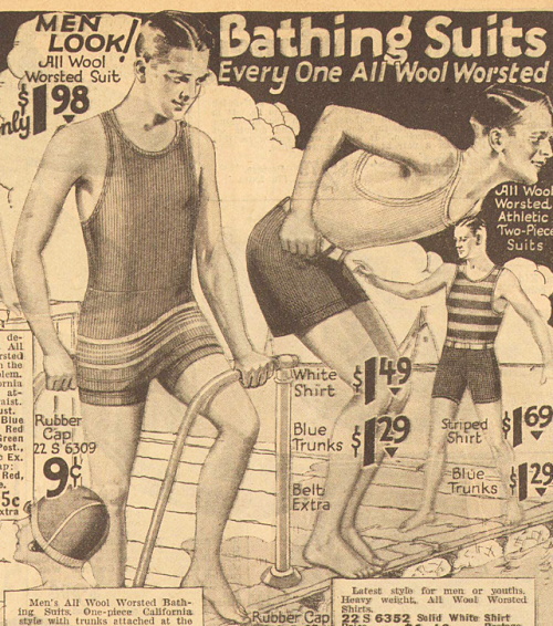 1920s Men's Swimwear History
