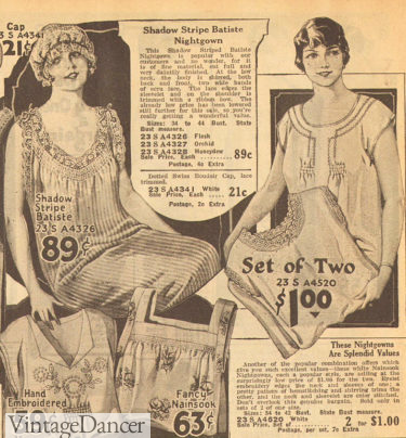 1926 nightgowns at VintageDancer