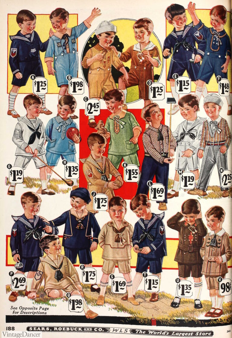 1920s Children's Clothing & Fashion Boys and Girls