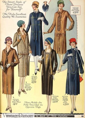 1920s dresess for the fall and winter season, autumnal fashion