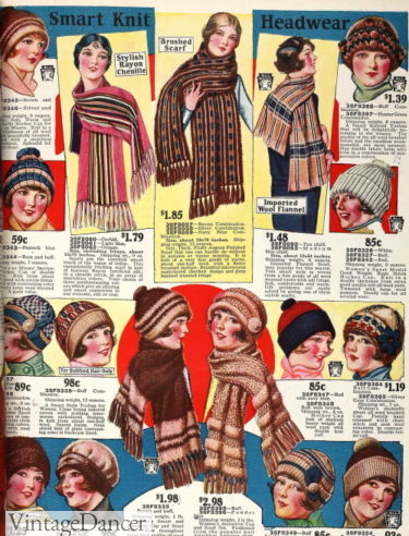 1926 hats and knit scarves