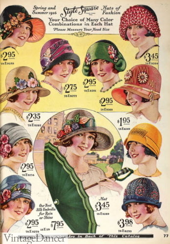 1920s hats women cloche 1926 umbrella parasol spring hat fashion