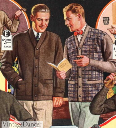 1926 1920s mens casual cardigan sweaters