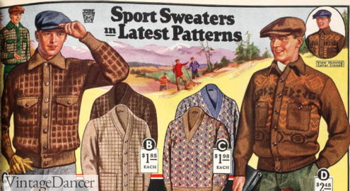 1920s knitwear sweaters cardigans jackets