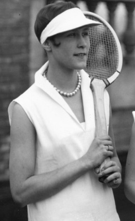 1926 French Open Tennis Player Wearing a Sun Visor Hat