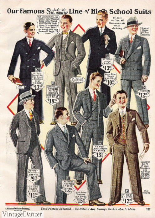 1920s Teenage Boy Fashion with Pictures