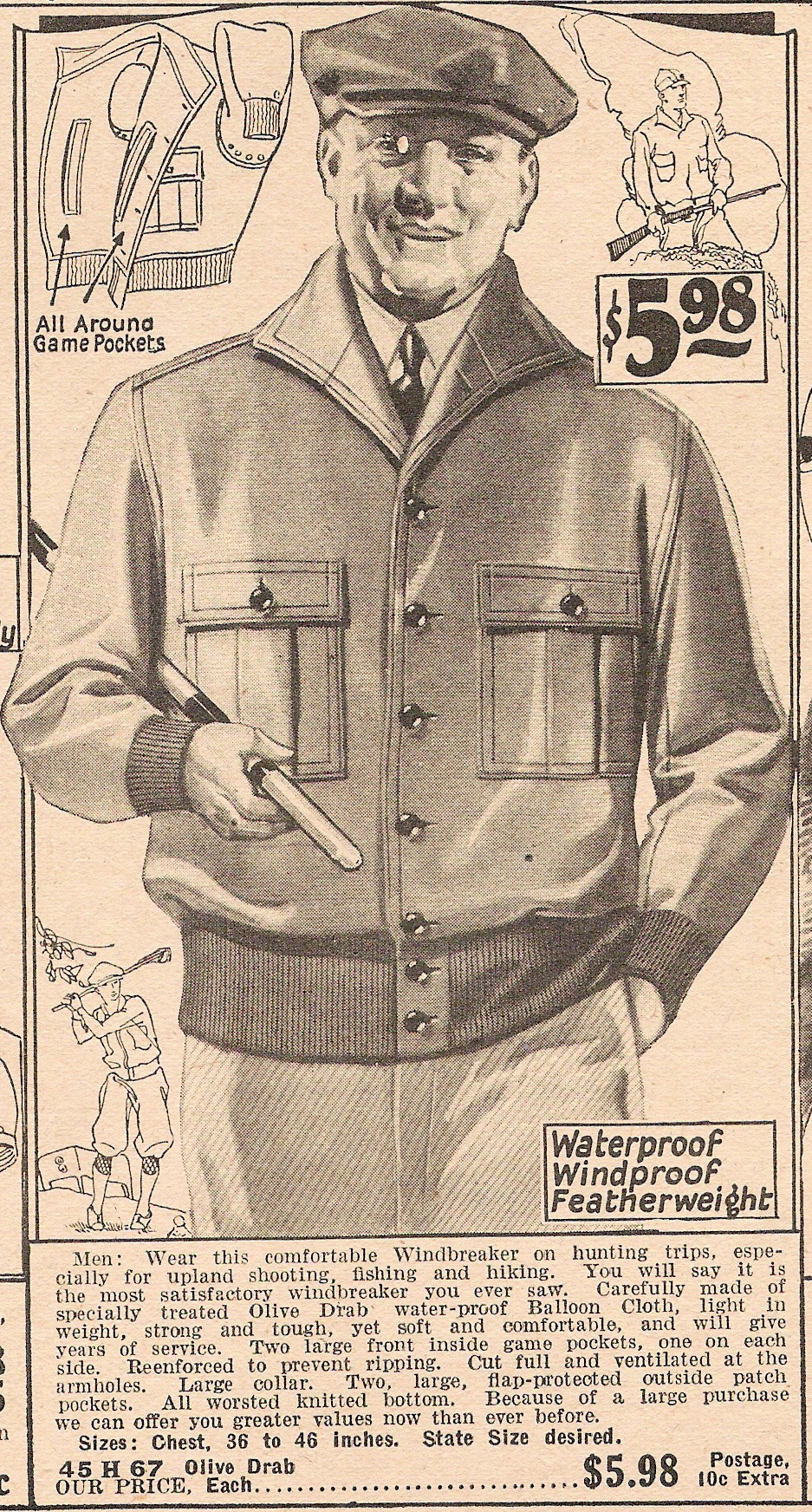 Men's 1920s Camping, Hiking, Hunting Clothes