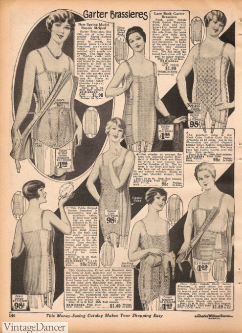 1927 corset brassieres lingerie 1920s corsets