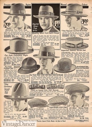 1927 men's summer hats