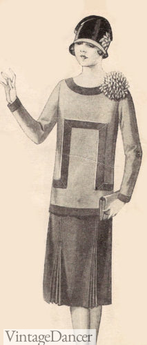 1927 knit two peice dress at VintageDancer