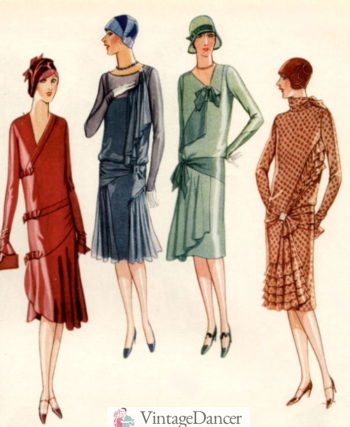 1927 afternoon styles dresses
