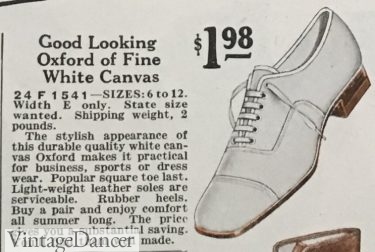 1927 mens white canvas oxford summer shoes