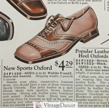 1927 men's sport oxford shoes