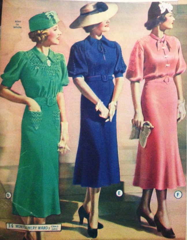 Женские платья 30 40 годов