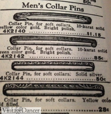 1927 collar pins mens jewelry detachable shirt collars