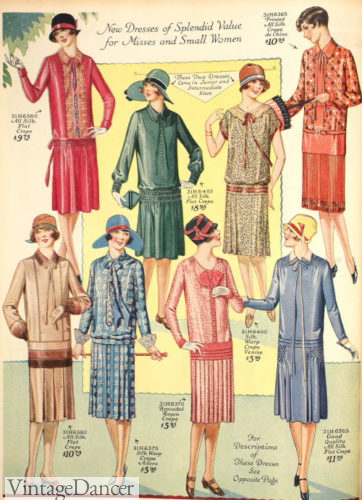 1927 daytime dresses women fashion in the 20s at VintageDancer