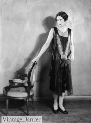 1927 uneven hem 1920s cocktail dress