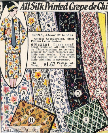 1927 floral print fabrics