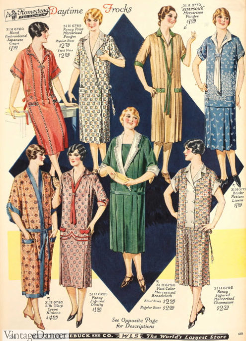 1920s house dresses 1927 robes and home housewife dresses
