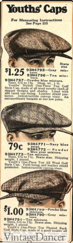 1927 teen boy caps hats