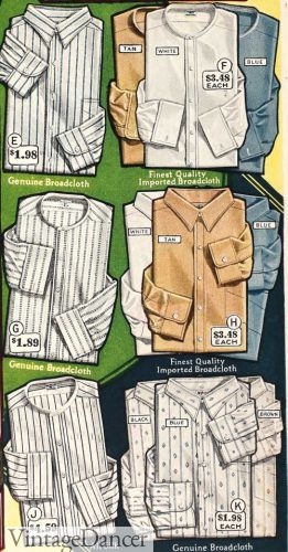 1927 attached or detachable shirts and collars