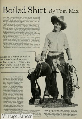1927 Tom Mix, western movie star
