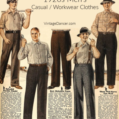 1920s Men’s Casual Clothing & Fashion Trends