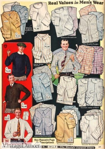 1920s Men&#8217;s Shirts and Collars History, Vintage Dancer