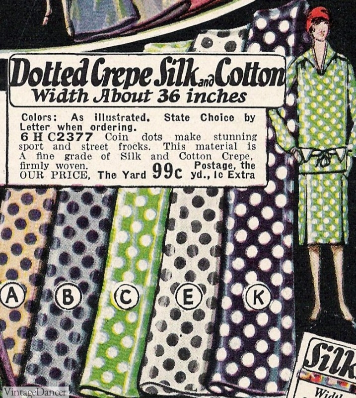 1920s polka dot fabrics