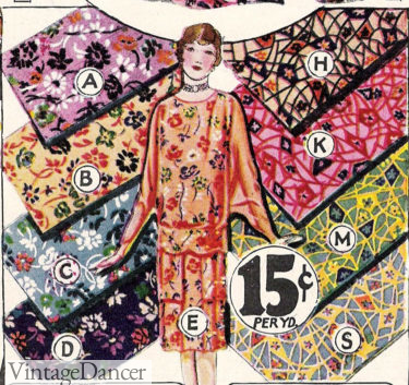 1927 large floral fabrics