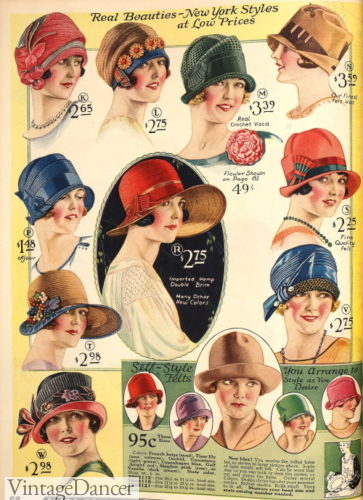 1920s girls hats women hats ladies hats 1927