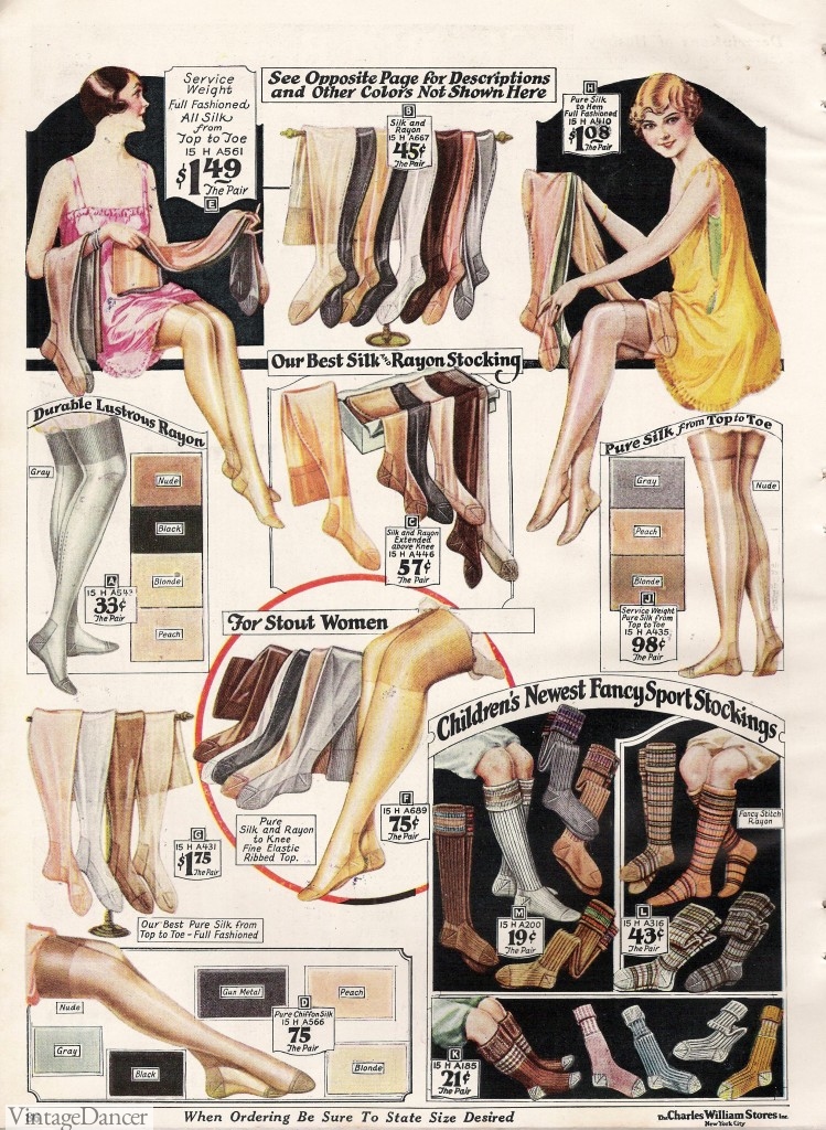 1920s silk stockings