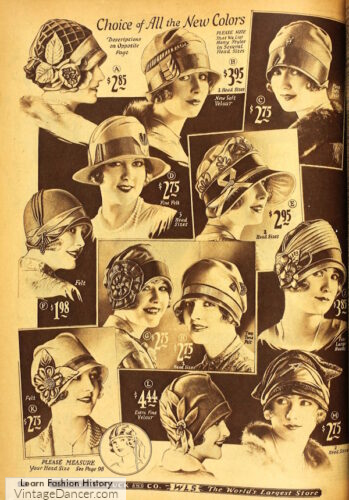 1920s women winter fashion hats