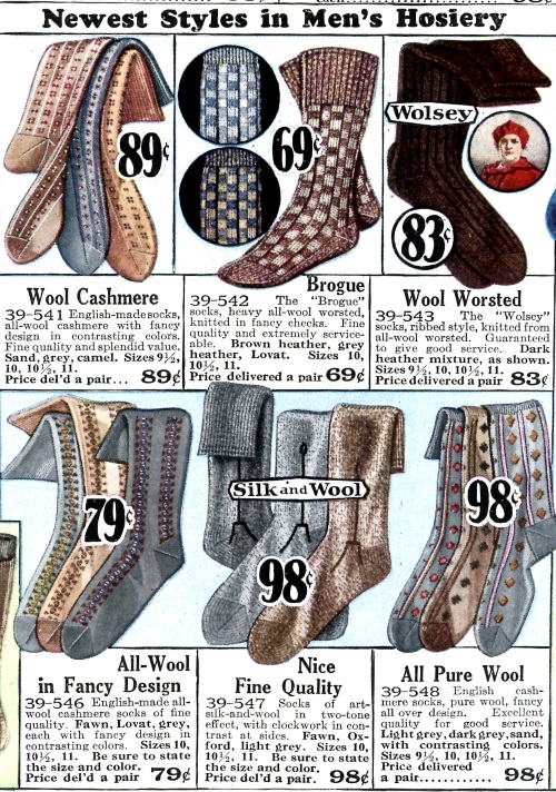 Vintage Men's Socks History1900 to 1960s