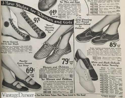 1920s sneakers for women and girls - high top, keds, converse, tennis shoes