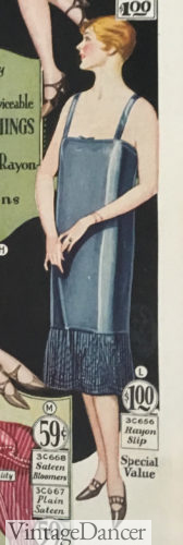 1920s Lingerie History- Underwear, Slip, Bra, Corset, Vintage Dancer