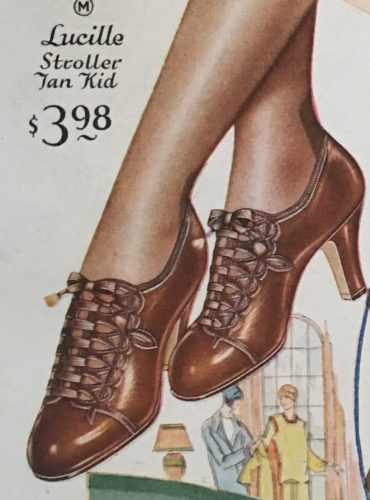 1928 lattice lace-up shoes at VintageDancer