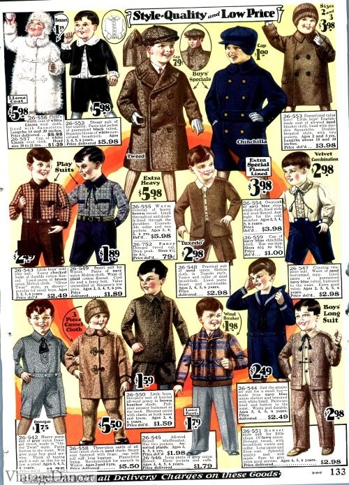 1928 Boys clothing