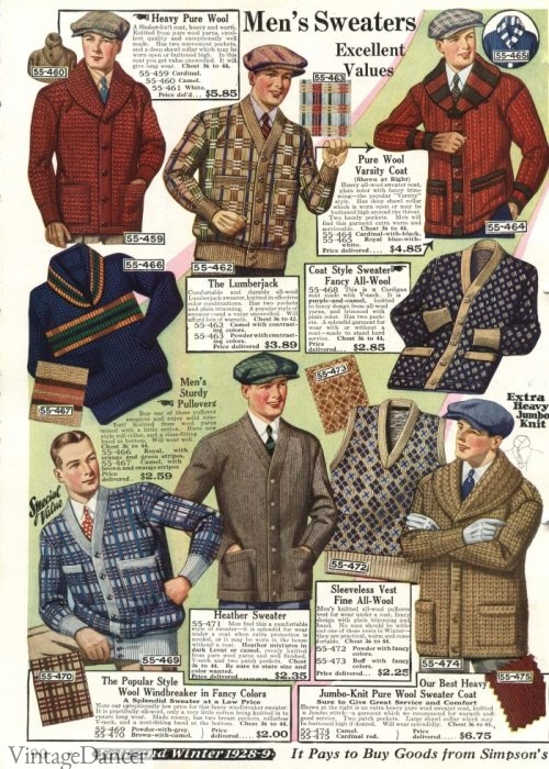1928 men's sweaters