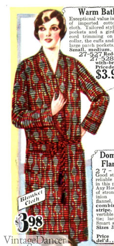 1928 blanket cloth robe at VintageDancer