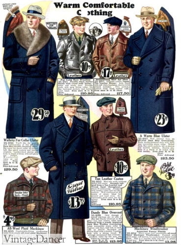 1920s 1928 men's coats and jackets