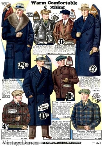 1928 mens coats, jackets and hats