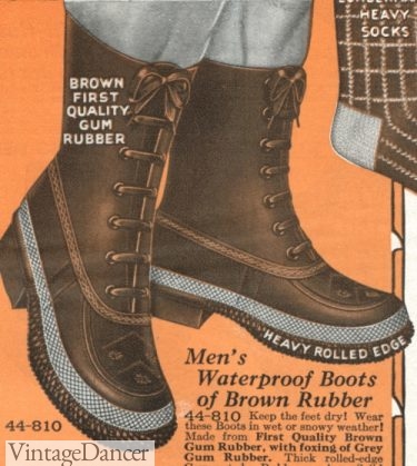 1920s mens winter boots rain boots duck boots